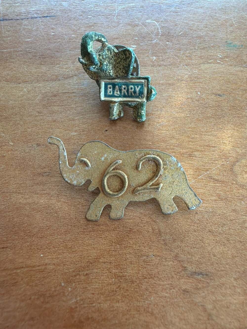 1962 Presidential Election Elephant Pins - Barry 62
